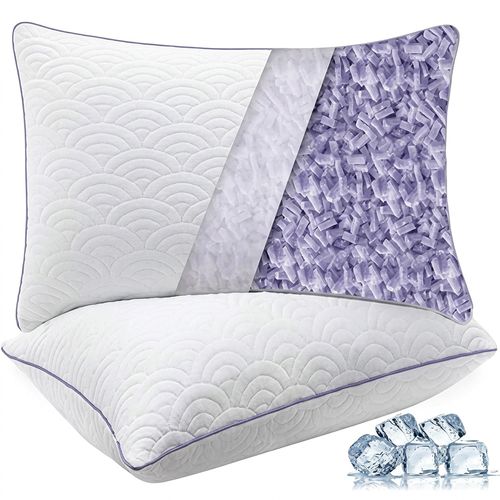 MOLCLCUY Memory Foam Pillows King Size Set of 2 Adjustable Cool Pillow